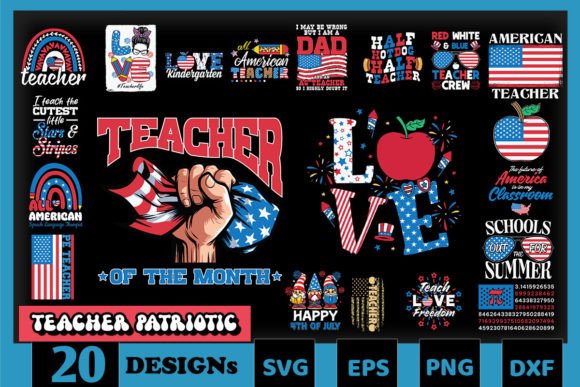 4th of July Teacher Patriotic SVG Bundle Review