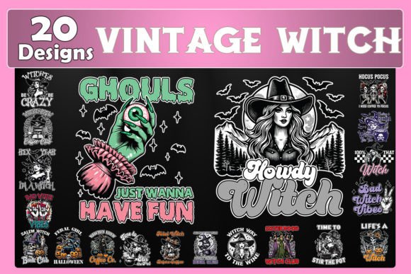 Retro Halloween Witch SVG Bundle Review