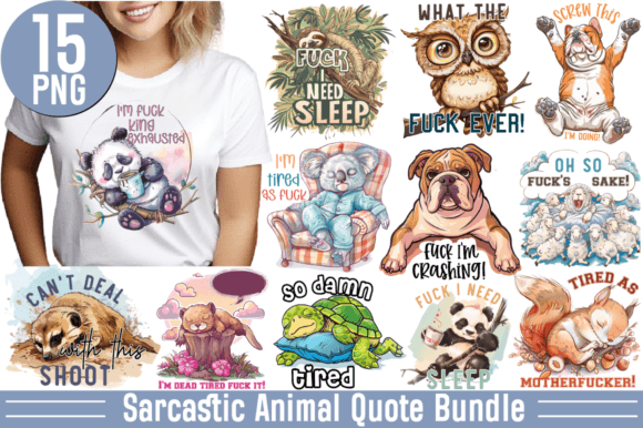Sarcastic Animal Quote PNG Design Bundle Review