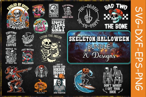 Skeleton Halloween SVG Bundle Review