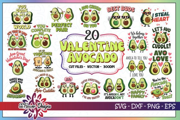 Valentine Avocado SVG Bundle Review