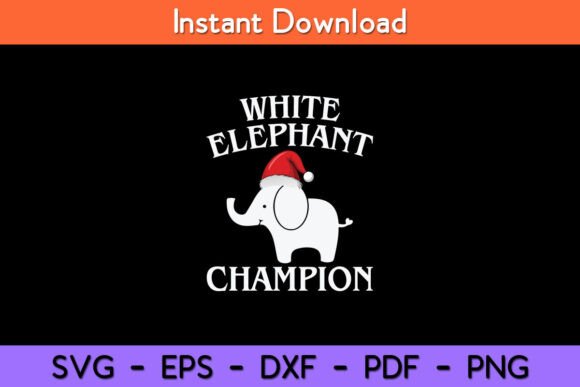 White Elephant Champion Party Funny Design Review
